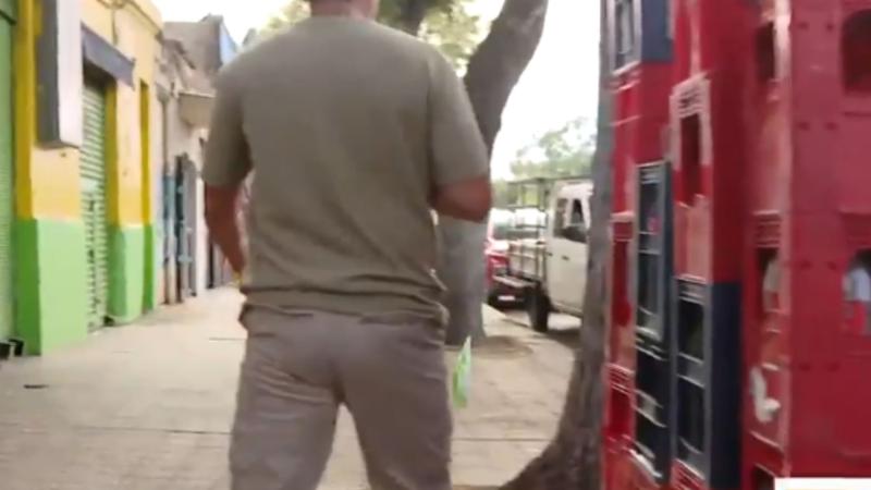 Botella de vidrio lanzada al equipo de "Tu Día"