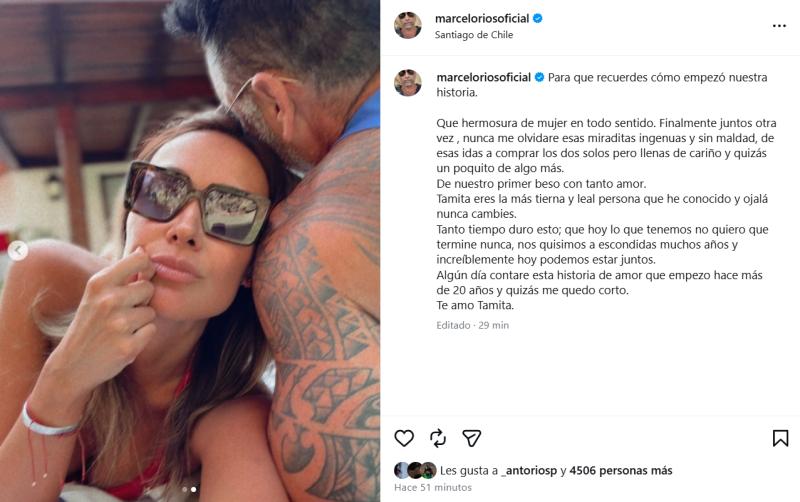 Paula Pavic reaccionó a nueva relación de Marcelo Ríos con Tamara Cornejo - Instagram