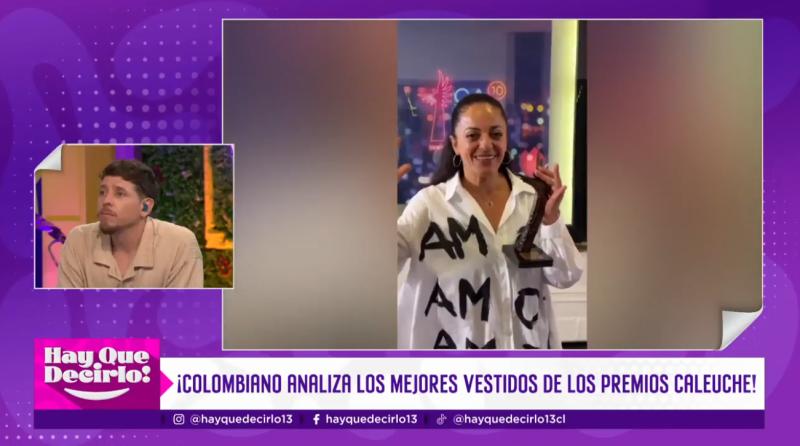 Paula Zuñiga en los Premios Caleuche 2026.