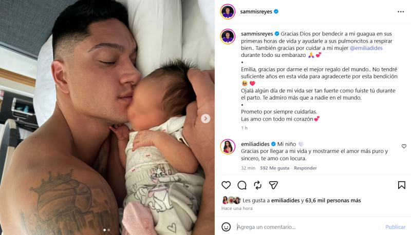 Sammis Reyes compartió publicación junto a su hija - Instagram