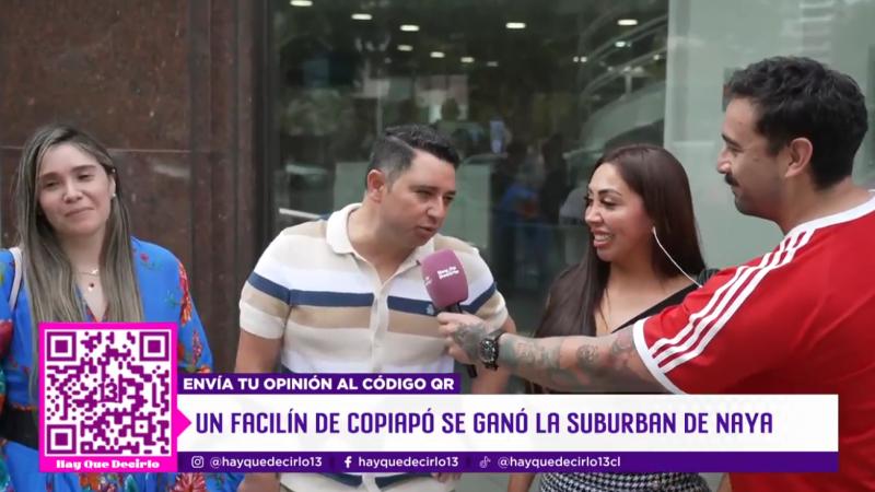 Naya Fácil entrega camioneta al ganador de la rifa.