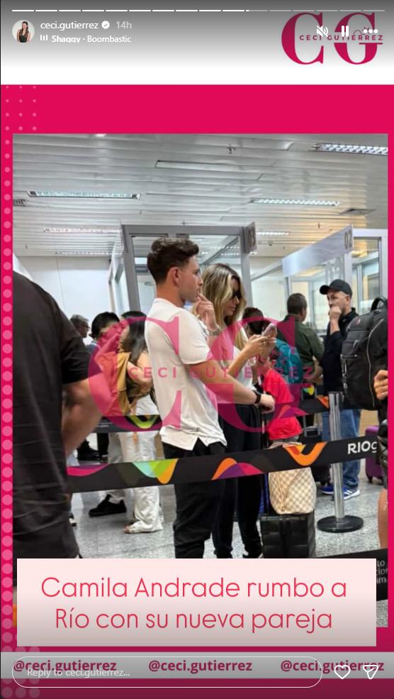 Captan a Camila Andrade y su nueva pareja en el aeropuerto | Instagram