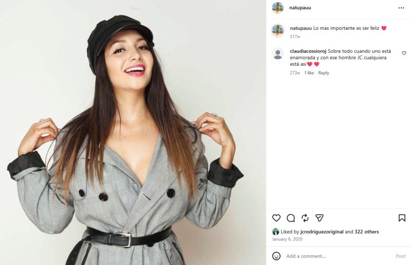 Uno de los primeros “me gusta” del animador en una publicación de Natalia data del 6 de enero de 2020 | Instagram