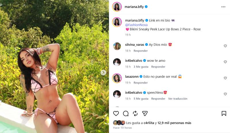 Mariana Bfly, expareja de Young Cister - Instagram