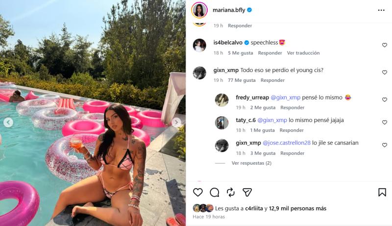 Mariana Bfly, expareja de Young Cister - Instagram