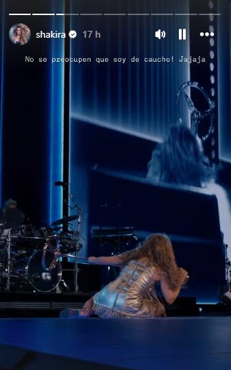 Caída Shakira Historia de Instagram