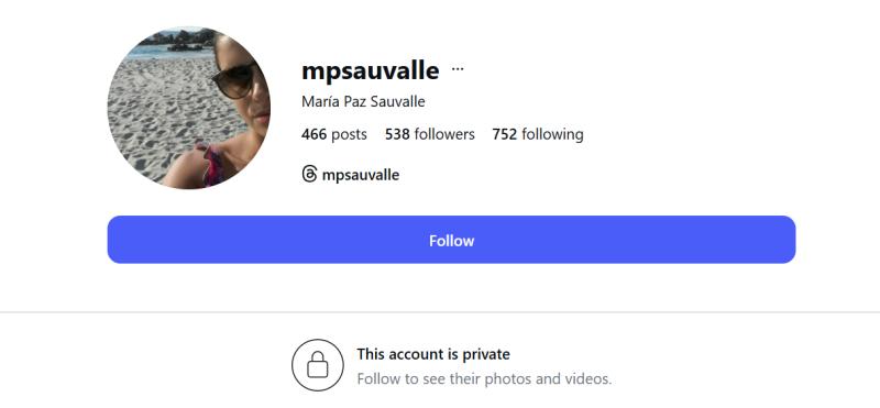 Cuenta de Instagram de la supuesta nueva pareja de Francisco Kaminski | Instagram