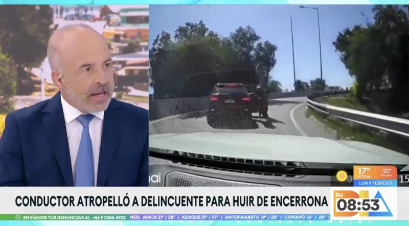 Conductor atropelló a delincuente para evitar encerrona.