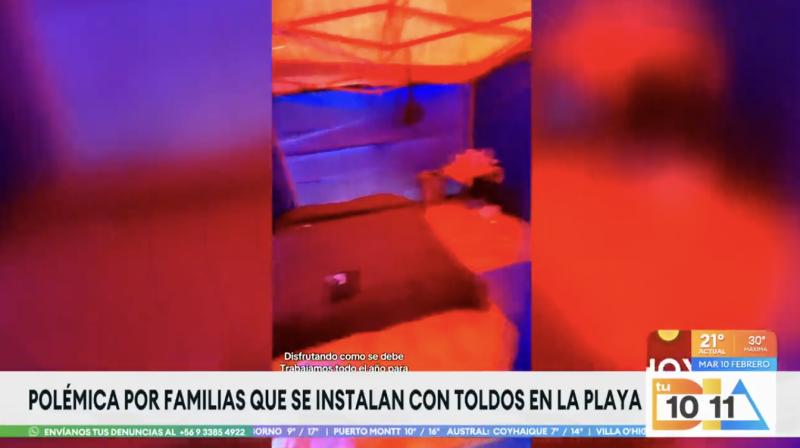 Familias se instalan con toldos, carpas y parrillas en playas de Iquique.