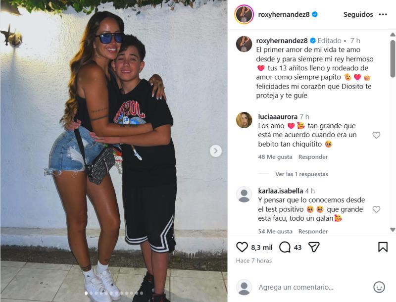 Roxana Hernández celebró los 13 años de su hijo Facundo - Instagram