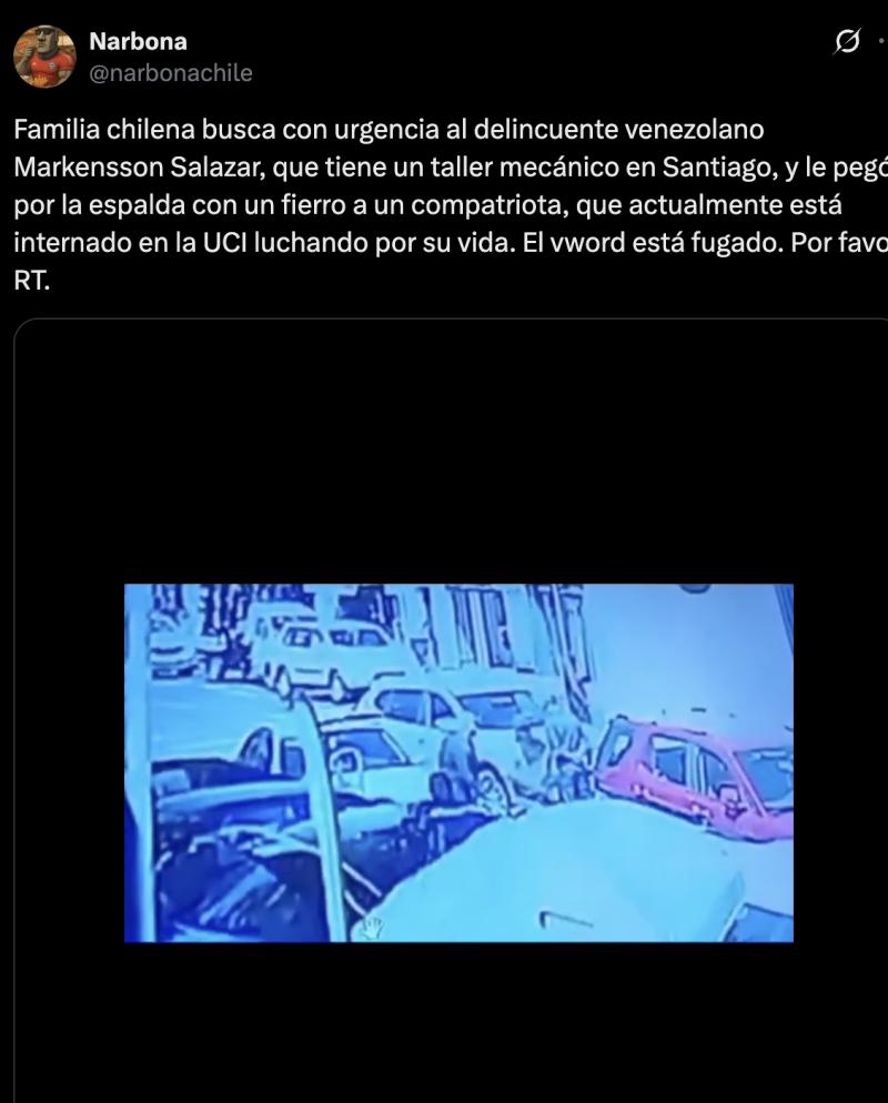 Ciudadano venezolano ataca a un sujeto con objeto contundente.