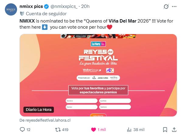 Fans internacional poniéndose de acuerdo para votar por NMIXX