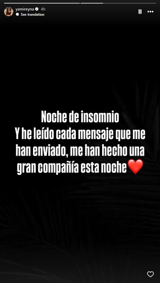 Yamila Reyna publica sentido mensaje a la madrugada | Instagram