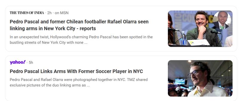 Confusión por identidad del misterioso acompañante de Pedro Pascal | Captura