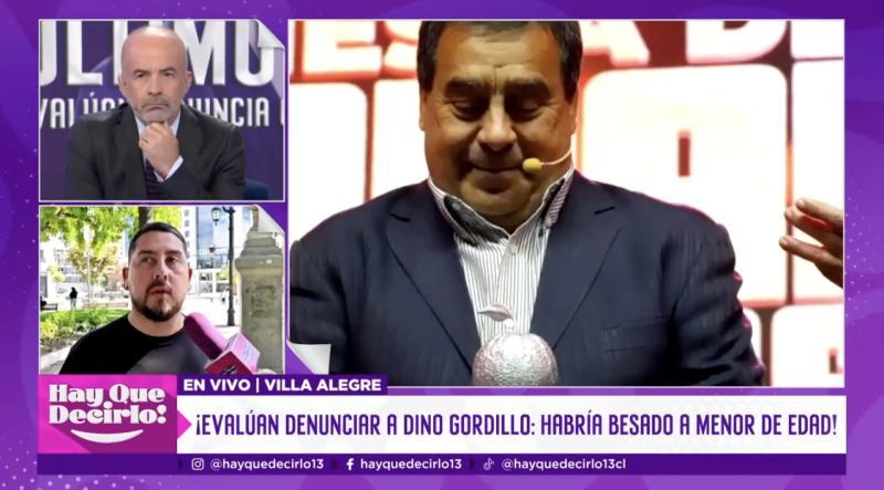 Dino Gordillo es acusado de besar a menor de edad.