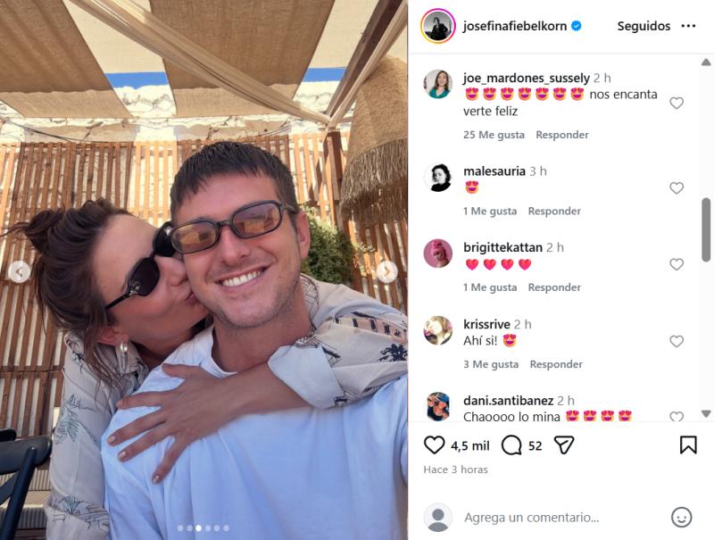 Josefina Fiebelkorn junto a Bastián Rehr - Instagram