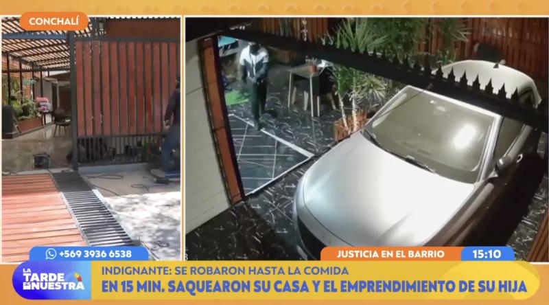 Turbazo en casa de Conchalí: robaron hasta la comida.