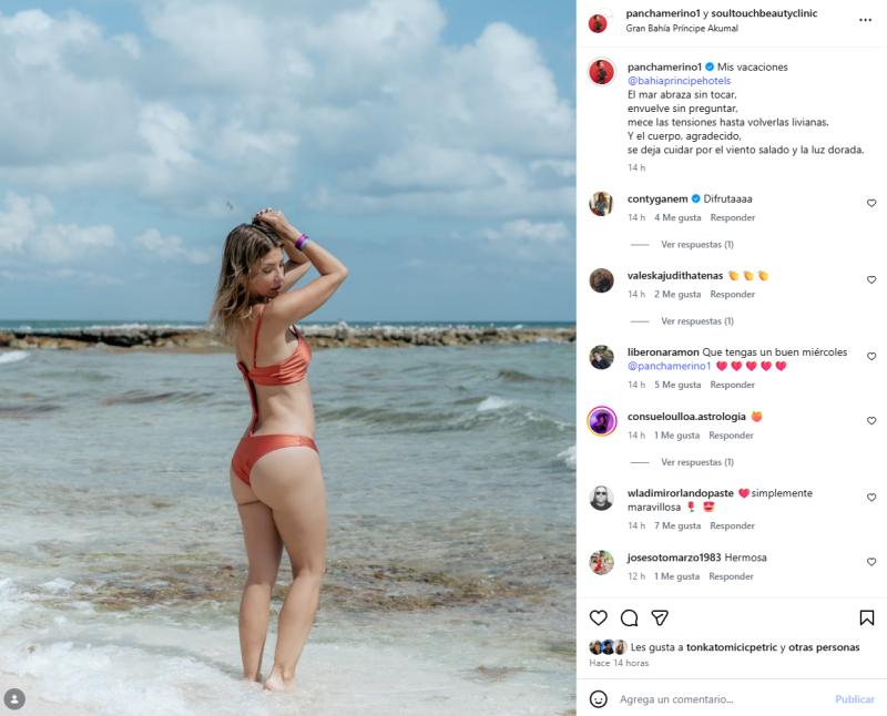 Pancha Merino se muestra al natural en bikini | Instagram