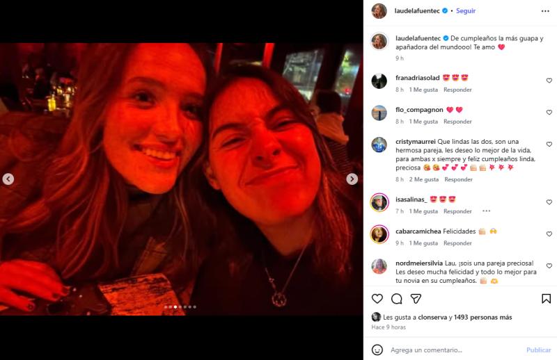 Romántico mensaje de Laura de la Fuente a su novia | Instagram