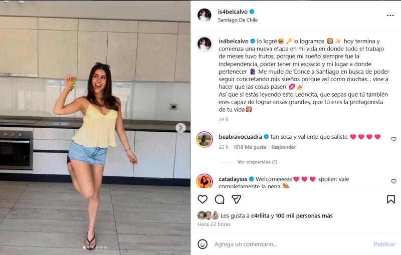 Isabel Calvo anunció que compró primera propiedad - Instagram
