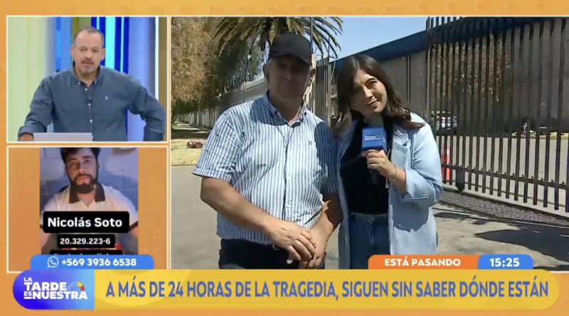 Ramiro Soto, padre de Nicolás, joven motorista que permanece desaparecido tras explosión en Renca.