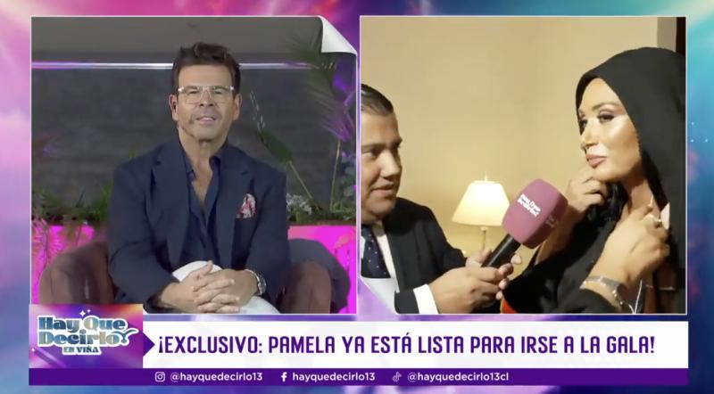 Pamela Díaz muestra su vestido en ¡Hay que decirlo!.