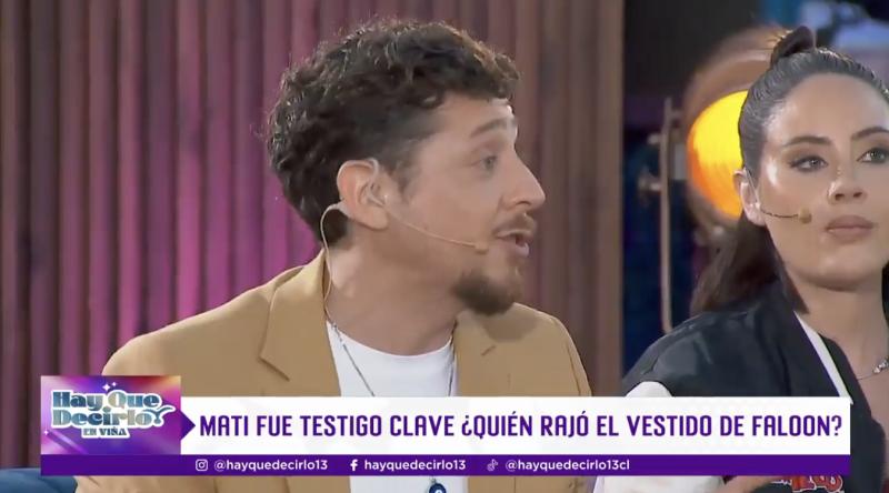 Matías Vega cuenta detalle sobre el vestido de Faloon.