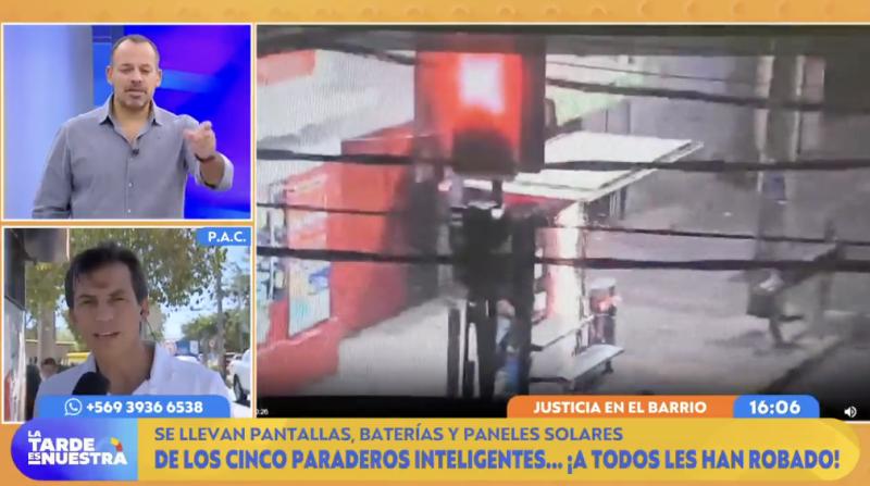 Banda roba paraderos inteligentes en Pedro Aguirre Cerda.