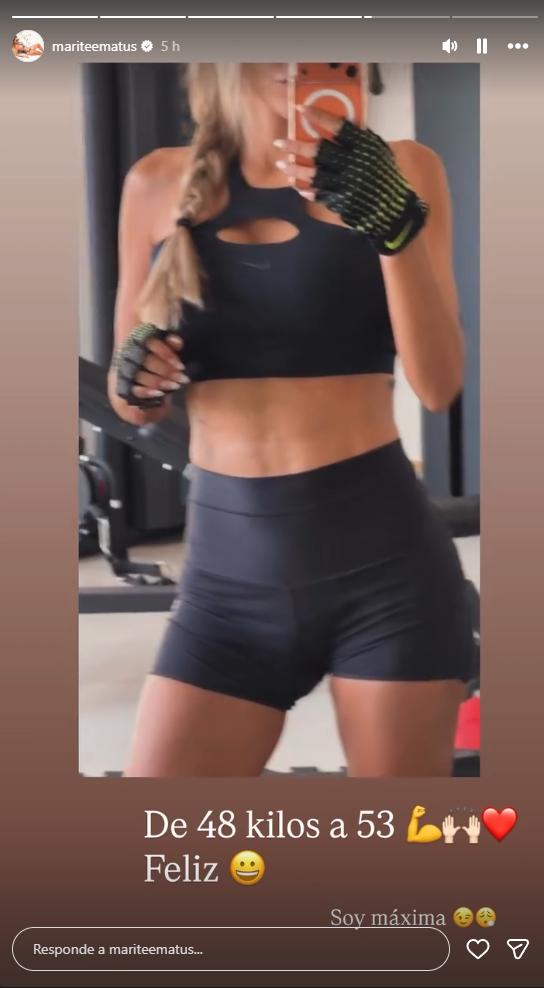 Marité Matus celebra sus 53 kilos | Instagram