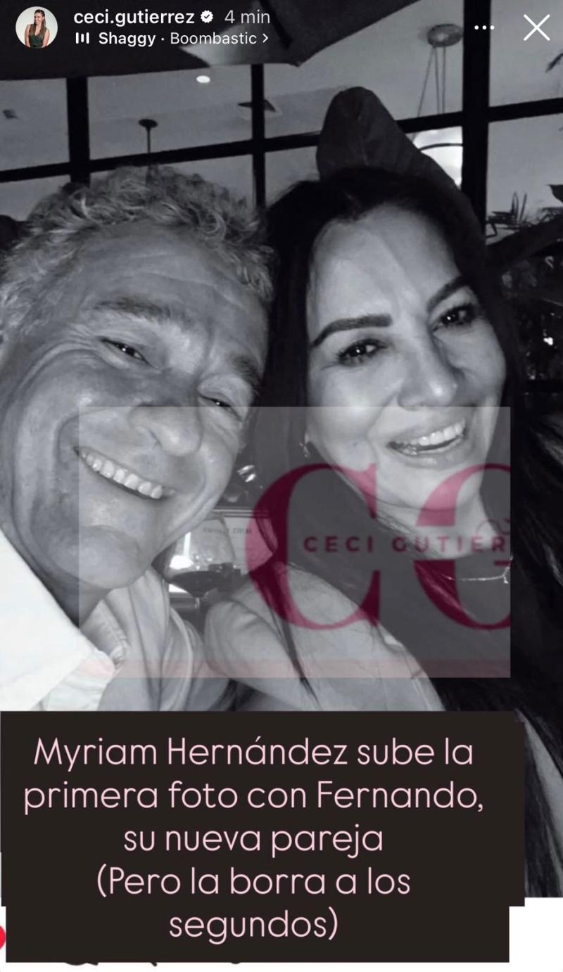 Myriam Hernández sube foto con su pareja - Instagram
