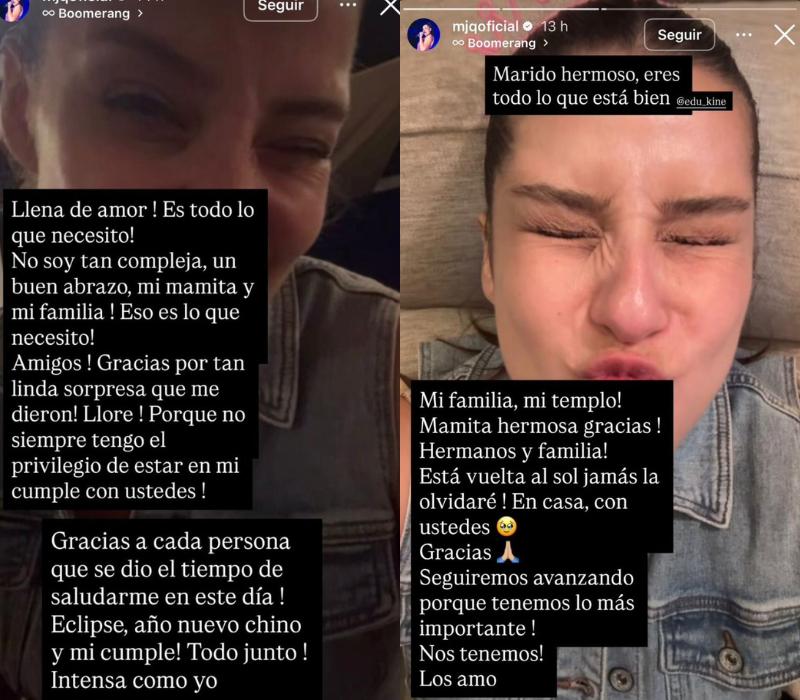 María José Quintanilla intercambia lindos mensajes con su esposo.