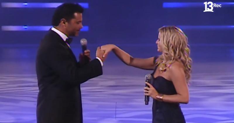 Felipe Camiroaga y Soledad Onetto conduciendo el Festival de Viña 2009