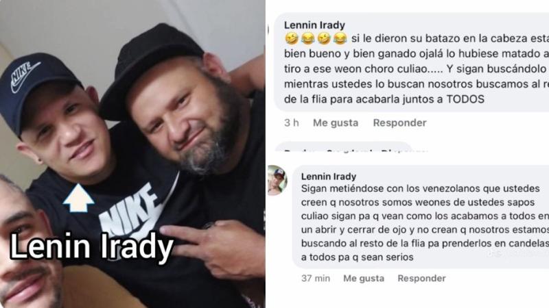 Venezolano amenaza a familia de Cristián, padre de familia asesinado por otro sujeto con un fierrazo en la cabeza.