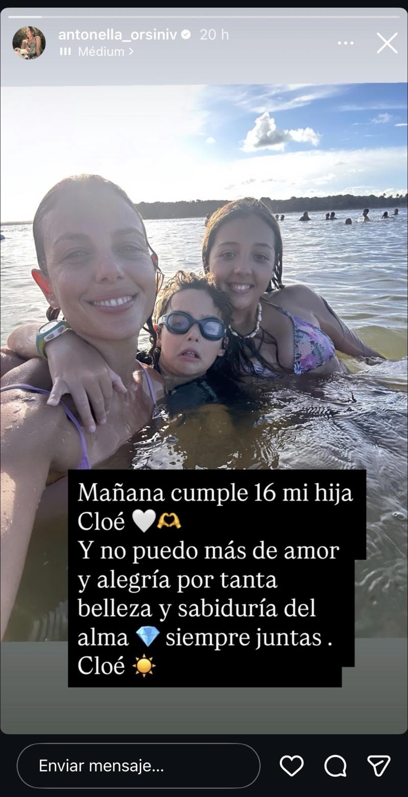 Antonella Orsini comparte foto para anticipar cumpleaños de su hija.