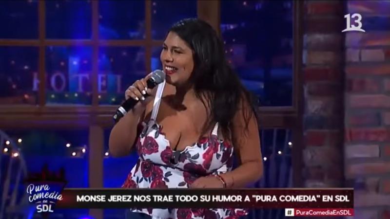 Monse Jerez en su debut televisivo en el 13