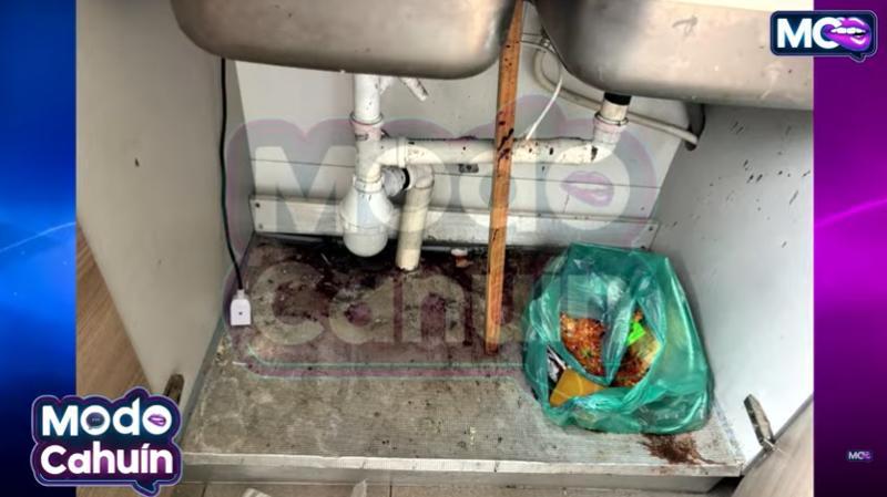 Así quedó el departamento de Pancha Merino tras abandonarlo | Captura Modo Cahuin