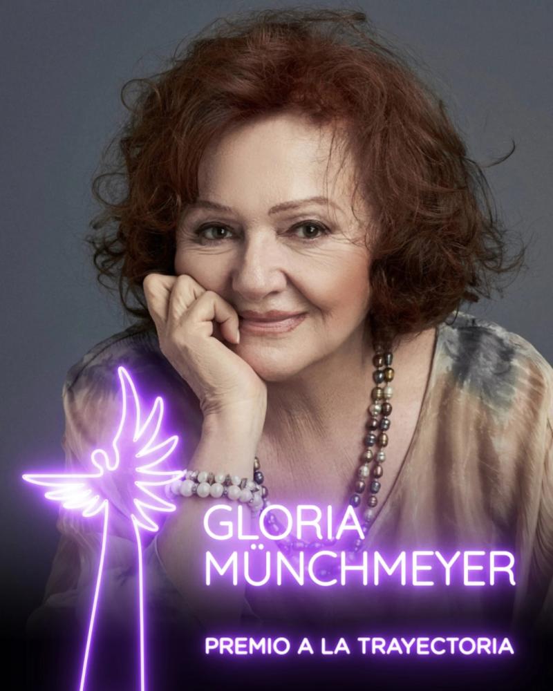 Gloria Münchmeyer recibe el Premio a la Trayectoria en los Premios Caleuche 2026 / Créditos: Instagram @somoschileactores