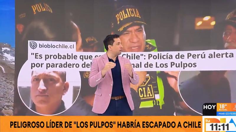 José María del Pino informando sobre el líder de "Los Pulpos"