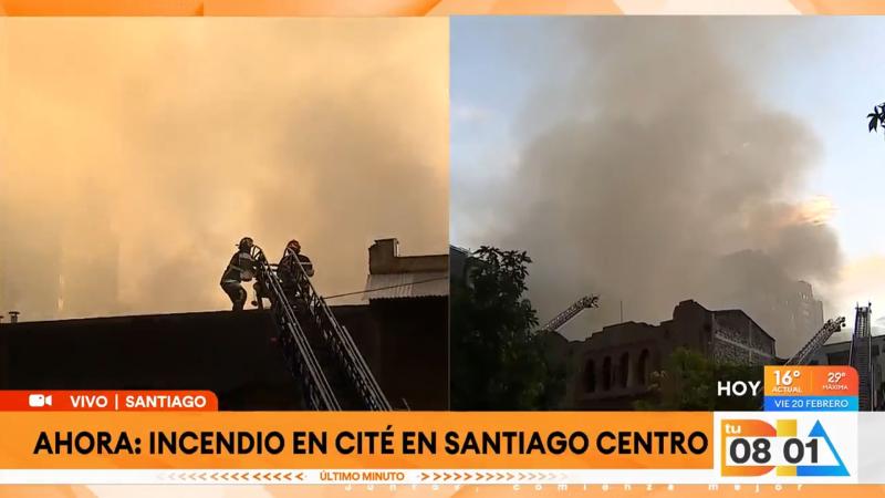 Incendio en cité de Santiago