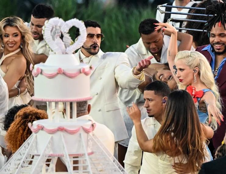 Bárbara Moscoso en el show de Bad Bunny