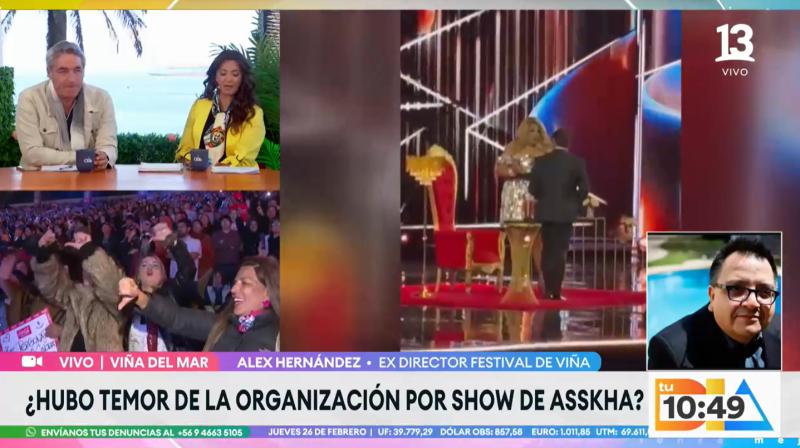 Alex Hernández analizó la polémica de Asskha Sumathra en el Festival de Viña 2026