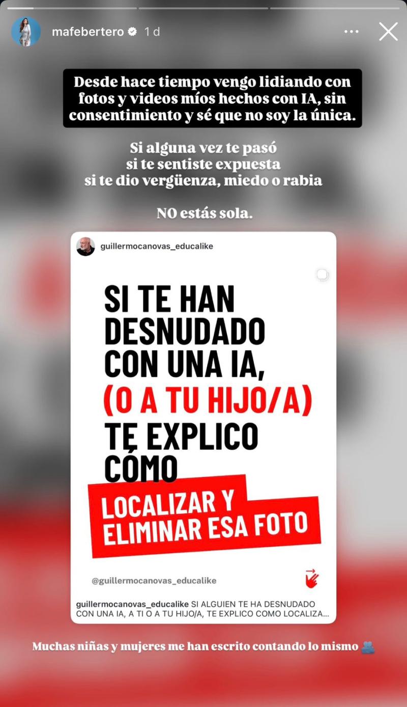 Mafe Bertero hace denuncia en redes sociales - Instagram
