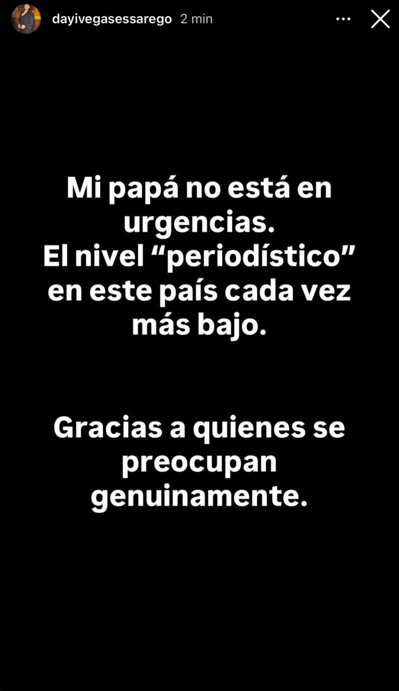 Hija de Américo desmintió que su padre está internado - Instagra