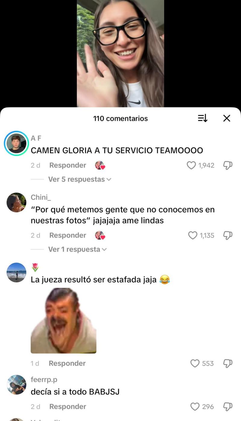 Carmen Gloria Arroyo fue víctima de viral broma de su hija - Captura Tiktok