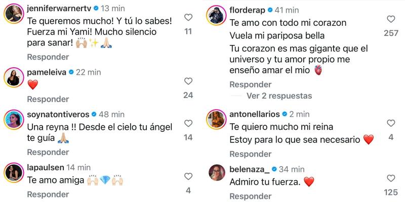 Celebridades chilenas expresan su apoyo a Yamila Reyna - Instagram