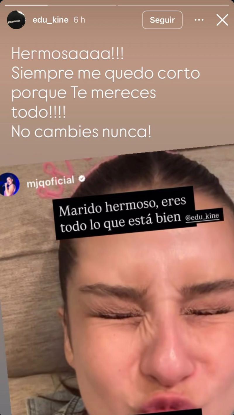 María José Quintanilla intercambia lindos mensajes con su esposo.