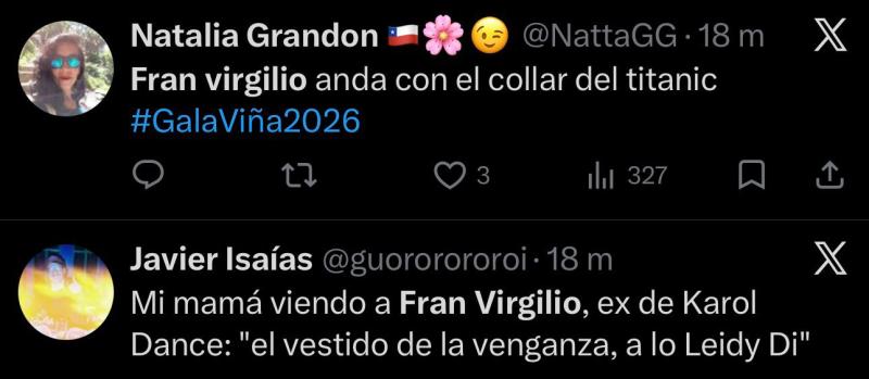 Reacción vestido Fran Virgilio | X