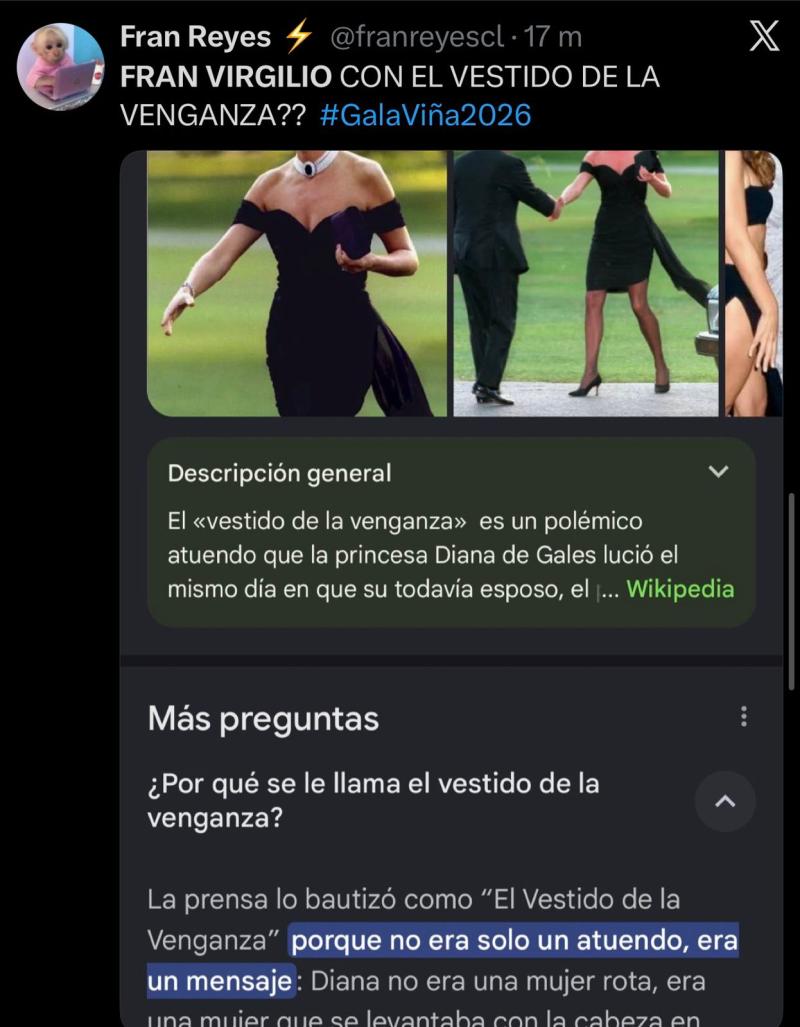 Reacción vestido Fran Virgilio | X