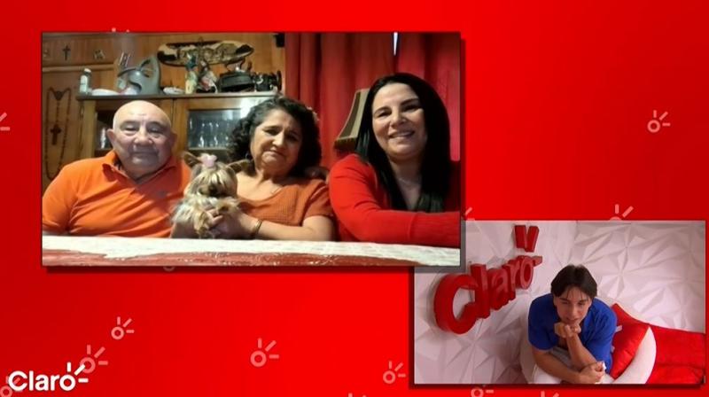 Alan pudo hablar con su familia a través del Portal Claro.