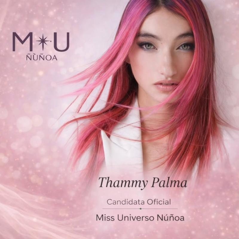 Thammy Palma ingresa como candidata al Miss Universo, representando a la comuna de Ñuñoa.